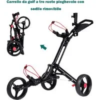 carrello da golf pieghevole costway chiuso